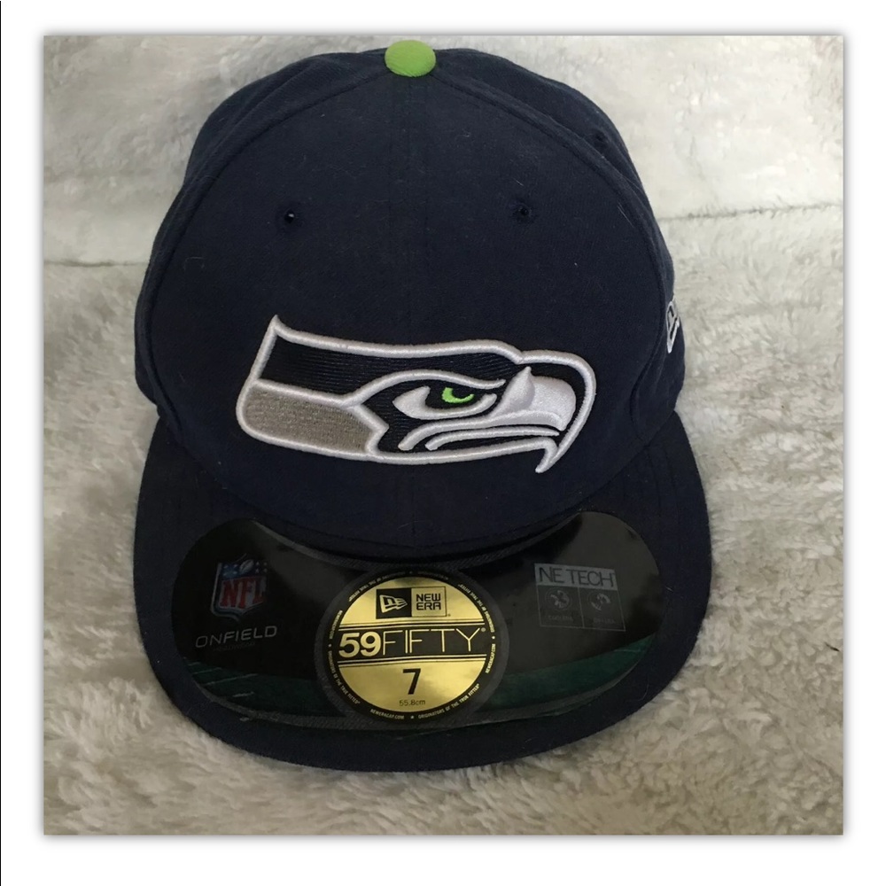 Seahawks Onfield 59fifty NWT Ball Cap Trucker Hat New Era  Sz 7
